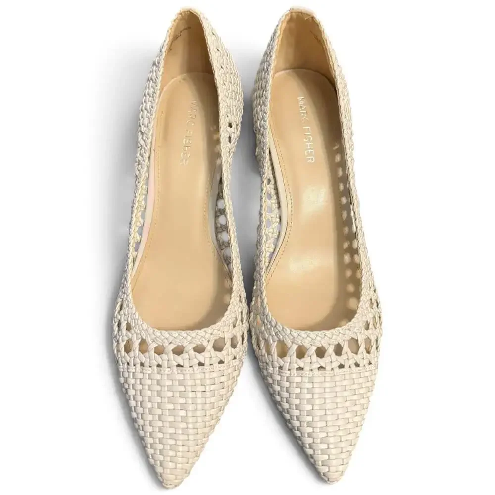 Marc Fisher Viviane Woven Block Heel Pumps